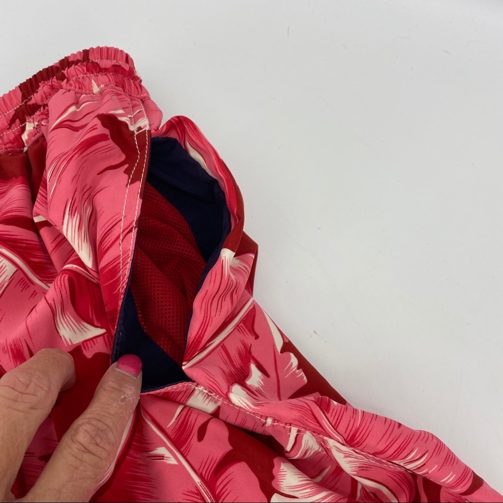 Tommy Hilfiger Vibrant Red Tropical Island Board Shorts Sz 30 Sz Medium #A9 - Picture 3 of 8